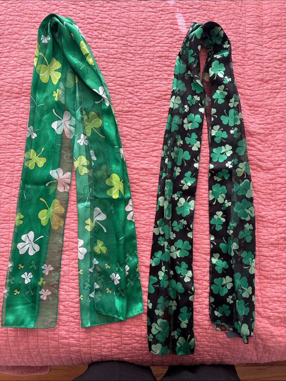 Green Shamrock Scarf - Lightweight Women’s Wrap